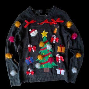 Planet Gold Juniors Embellished Christmas Black